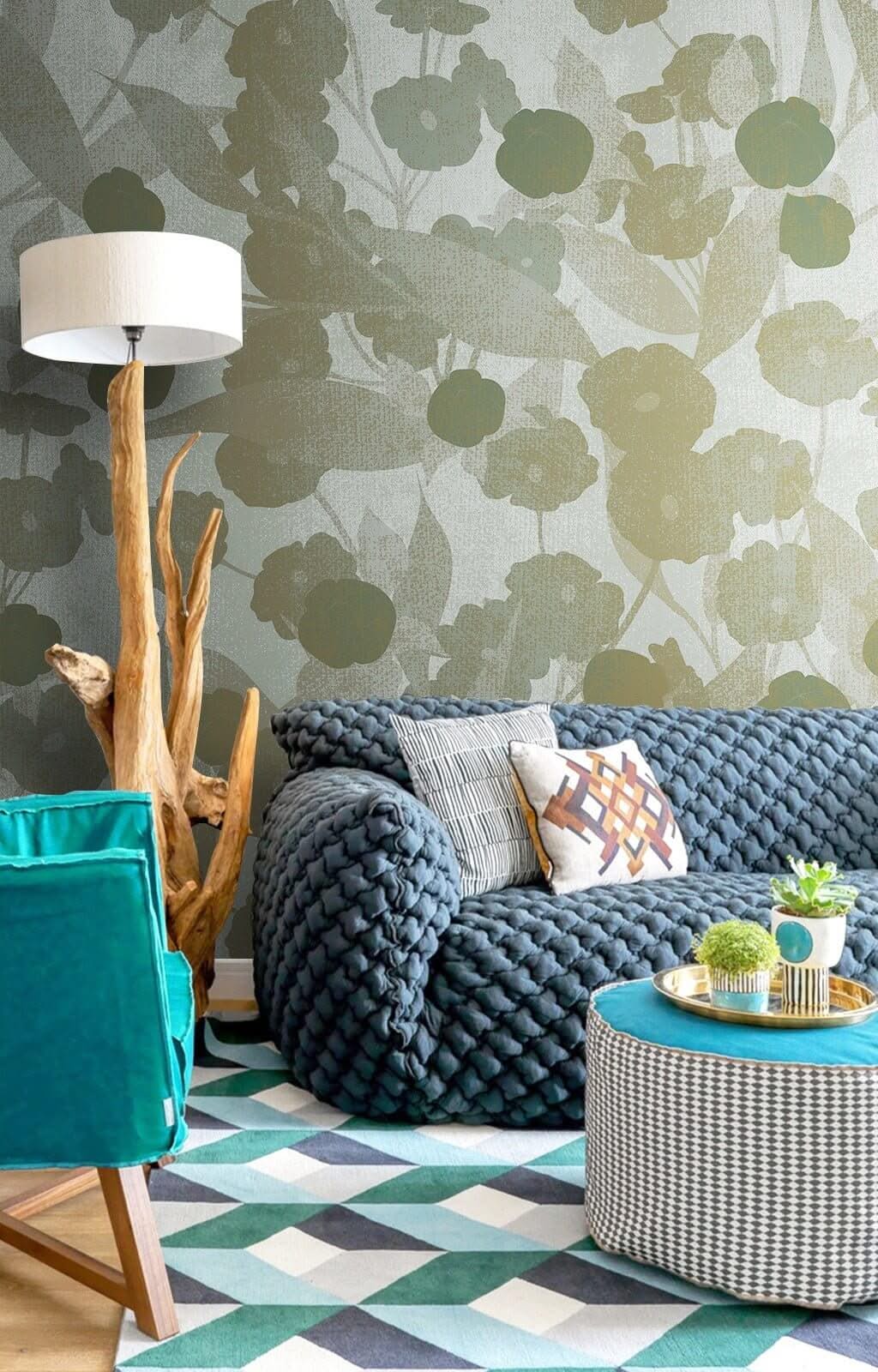 Tropical Dimm Wallpaper Mural-ChandeliersDecor.com