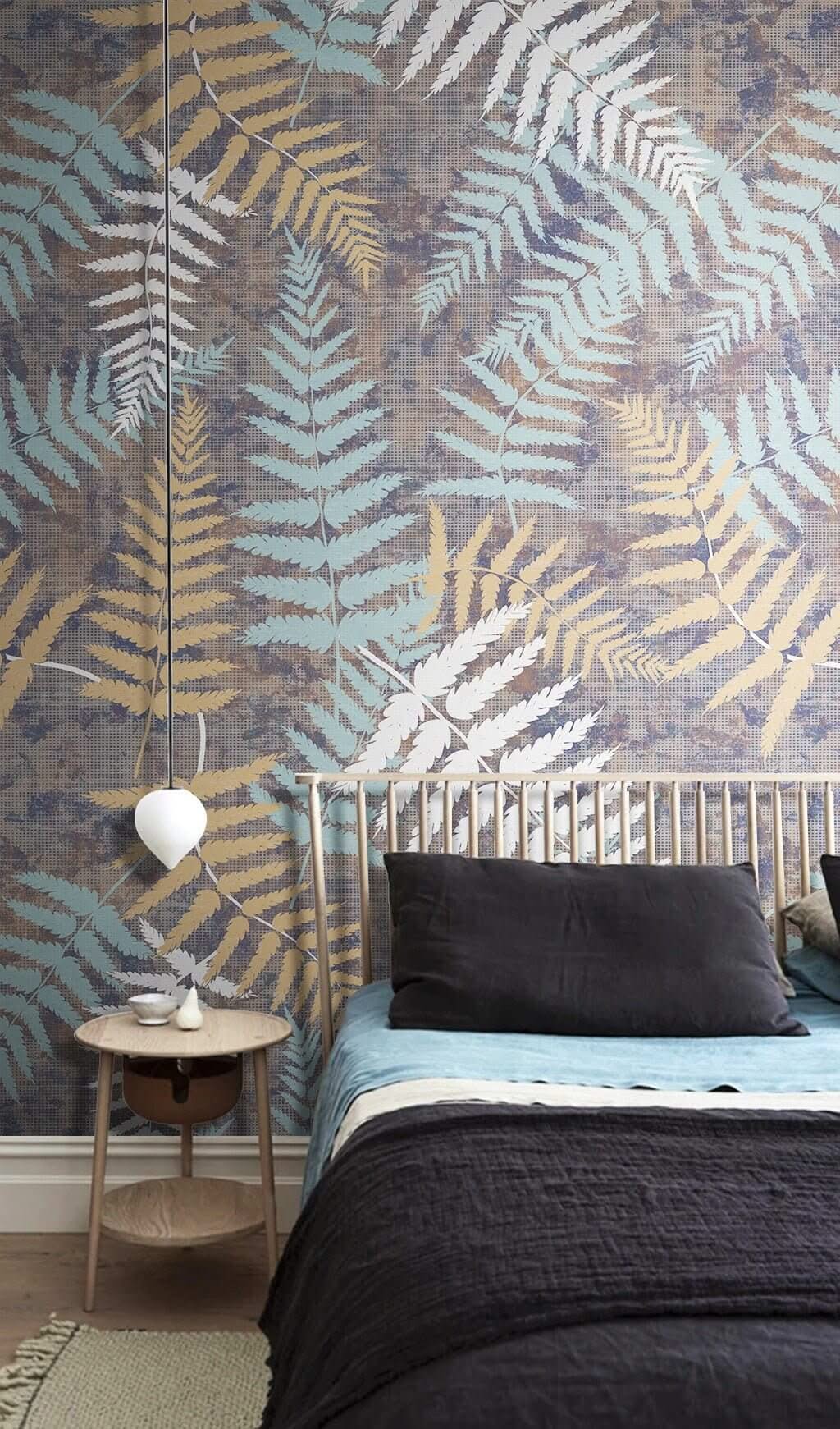 Tropical Leaves Oasis Wallpaper Mural-ChandeliersDecor.com