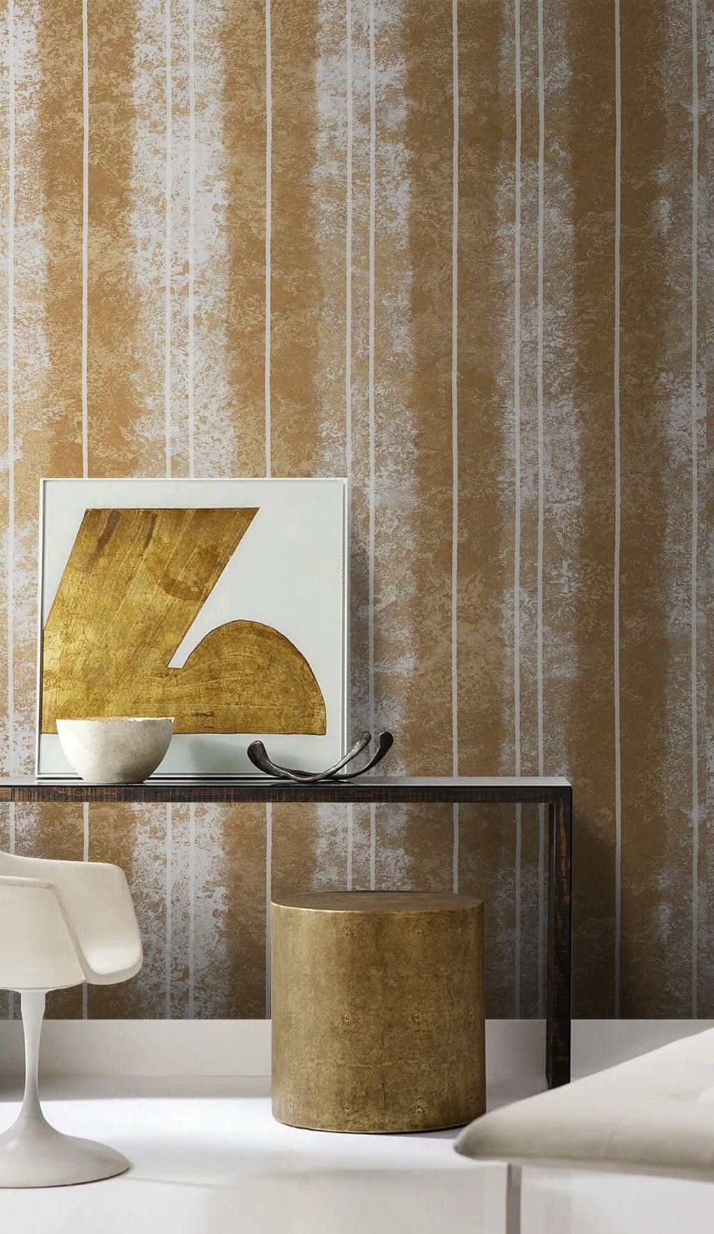 Yellow Abstract Linear Wallpaper Mural-ChandeliersDecor.com