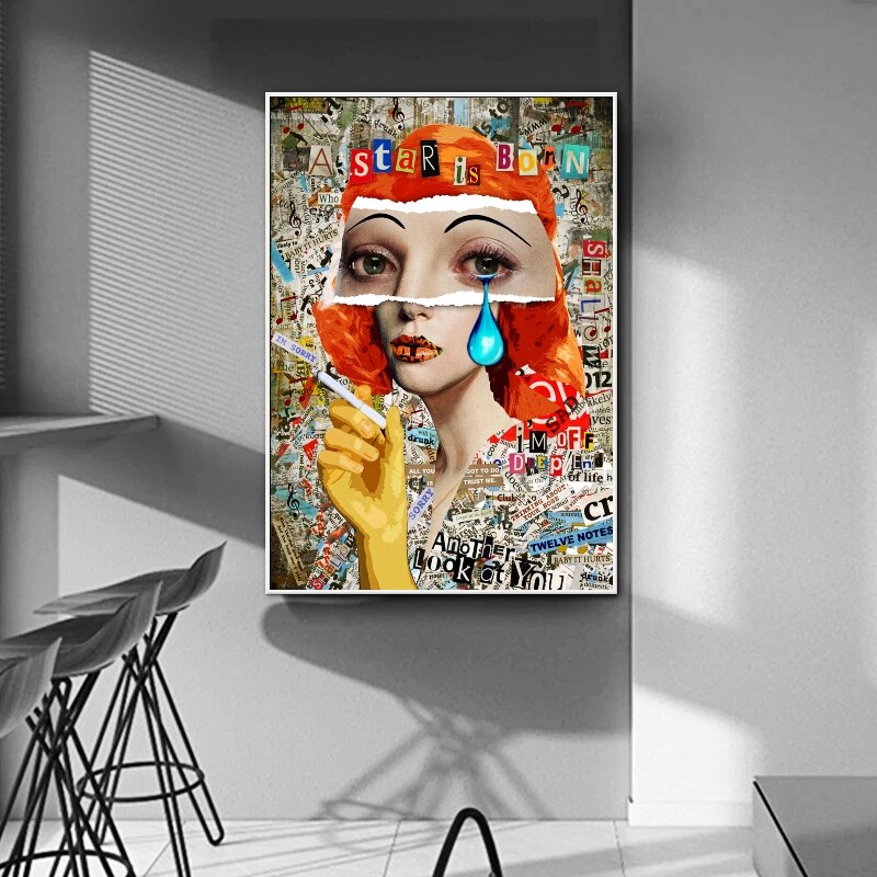 ChandeliersDecor.com-Wall Posters-Funny Art A Star is Born Canvas Wall Art
