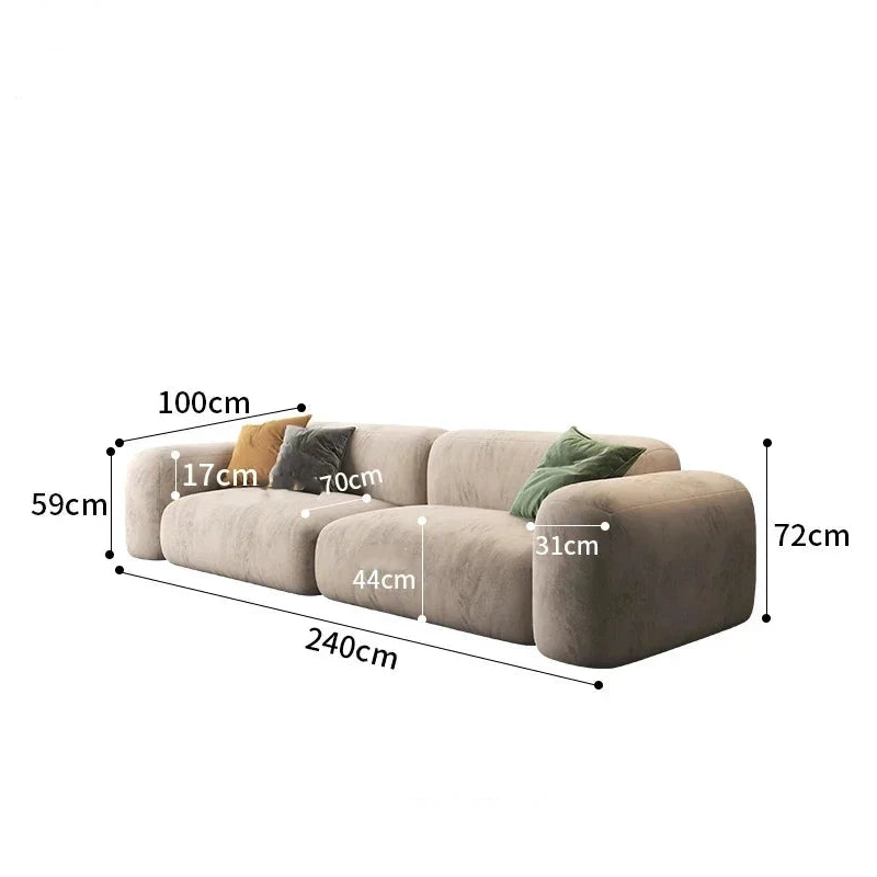 Lazy De Estar Longue Wide Sofa - GraffitiWallArt