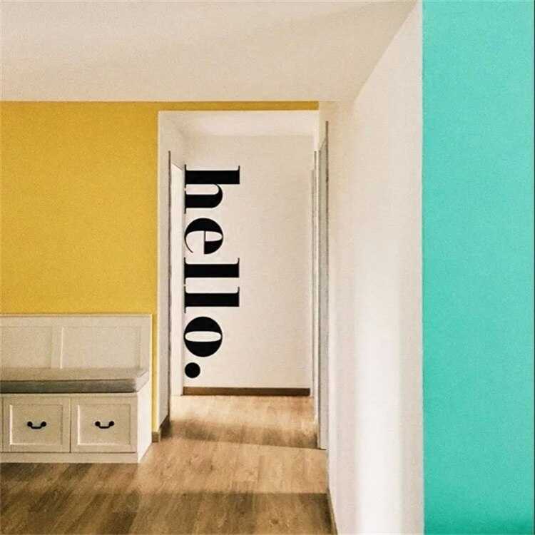 3D HELLO Acrylic Wall Sticker Decal