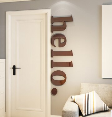 3D HELLO Acrylic Wall Sticker Decal