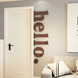 3D HELLO Acrylic Wall Sticker Decal