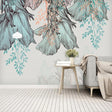 3D Leaves Design Theme: Tropical Wallpaper Murals-ChandeliersDecor