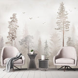 3D Nostalgic Forest Bird Wallpaper for Home Wall Decor-ChandeliersDecor