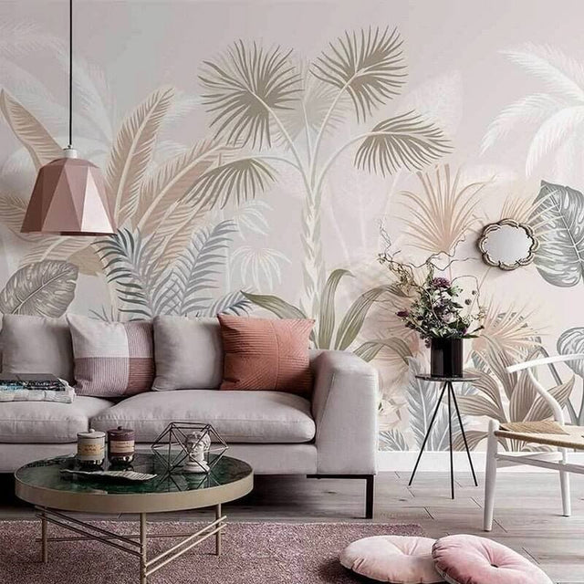 3D Plants Design - Tropical Wallpaper Murals-ChandeliersDecor.com