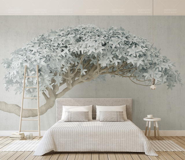 3D Tree Elegant Theme Wallpaper Murals - Exquisite Designs-ChandeliersDecor