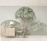 3D Wide Green Tree Wallpaper Murals an Immersive Experience-ChandeliersDecor.com