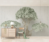 3D Wide Green Tree Wallpaper Murals an Immersive Experience-ChandeliersDecor