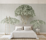 3D Wide Green Tree Wallpaper Murals an Immersive Experience-ChandeliersDecor