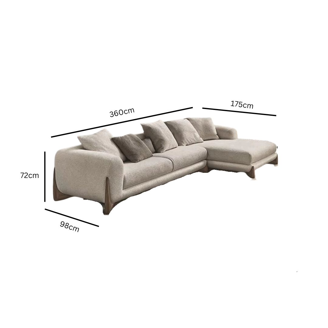 Minimalist XXL Wood Arches Sofa Set