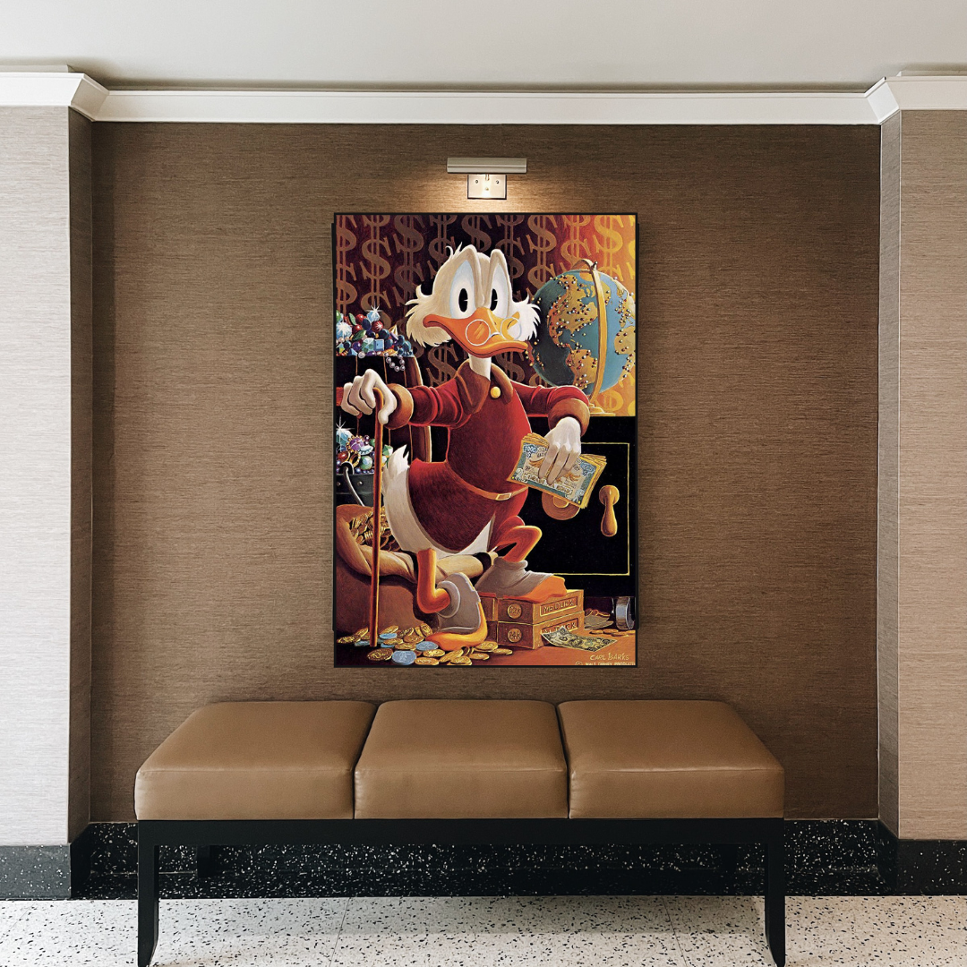 Scrooge McDuck Money Maker Millionaire Canvas Wall Art-ChandeliersDecor