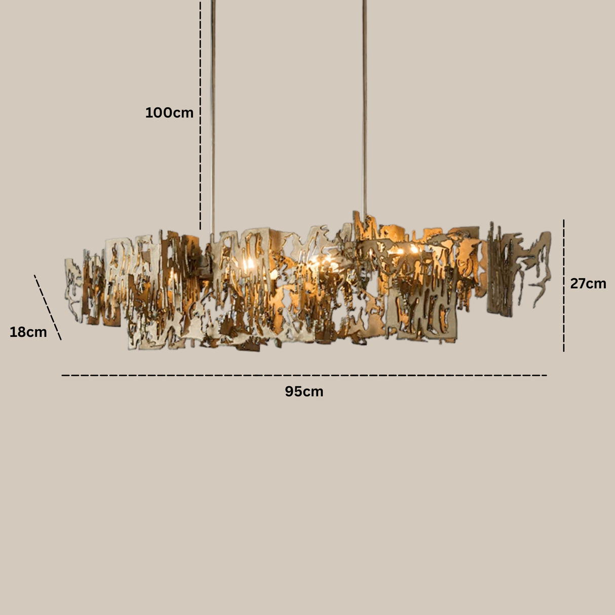 Lustre en métal rouillé : luminaire exquis