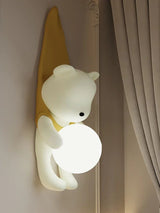 Lampe murale suspendue en forme d'ours pour chambre d'enfant