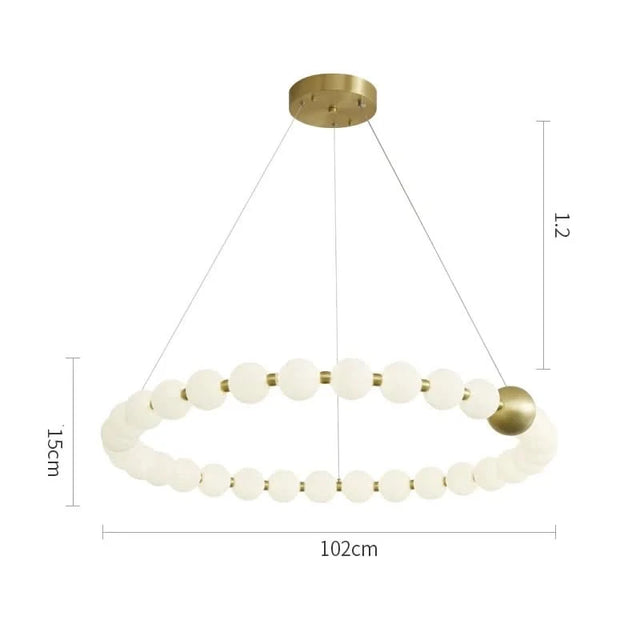 Copper Molecular Balls Chandelier for Living Room-ChandeliersDecor.com