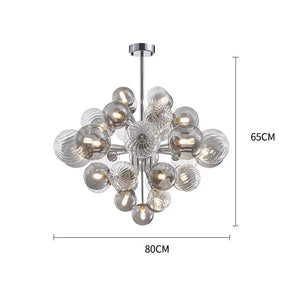 Lustre boules de verre : luminaire exquis