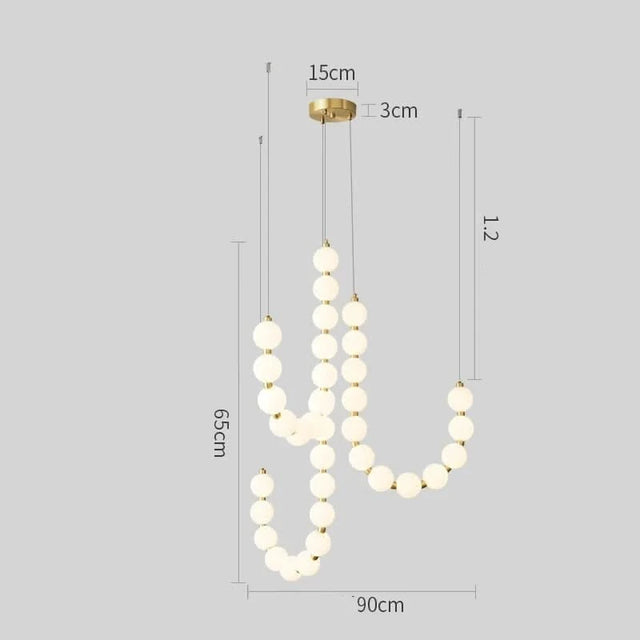 Copper Molecular Balls Chandelier for Living Room-ChandeliersDecor.com