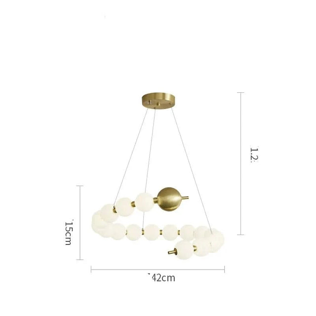 Copper Molecular Balls Chandelier for Living Room-ChandeliersDecor.com