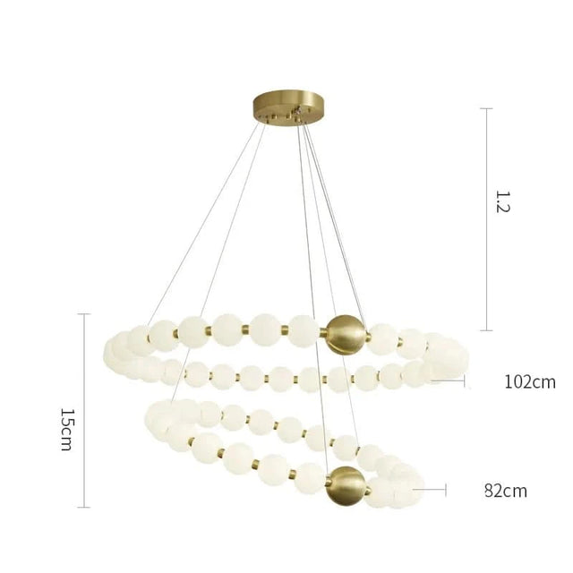 Copper Molecular Balls Chandelier for Living Room-ChandeliersDecor.com