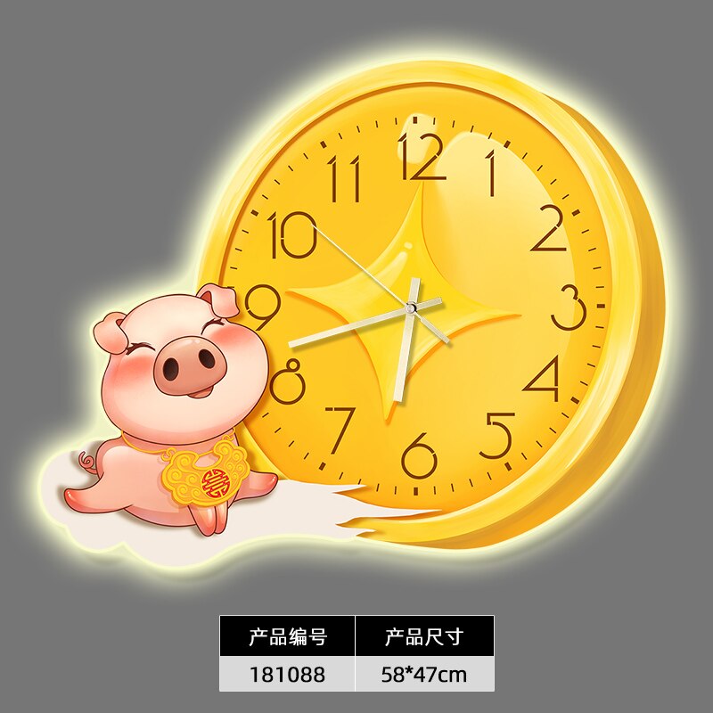 Horloge murale de dessin animé pour chambre d'enfant