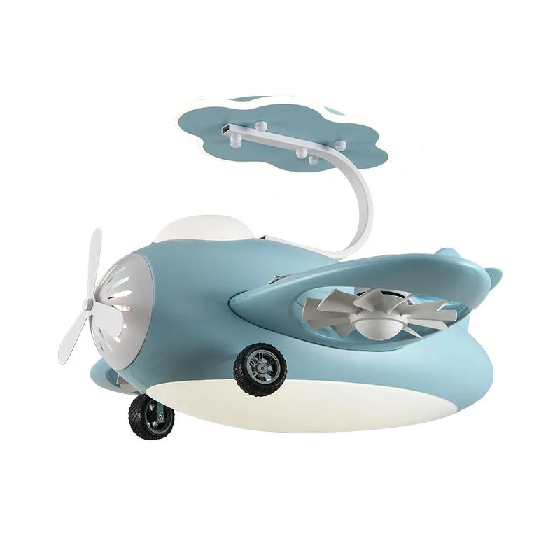 Deckenleuchte mit Flugzeug und Ventilator für Kinderzimmer