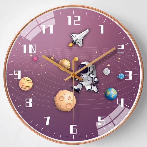 Horloge murale astronaute pour chambre d'enfant