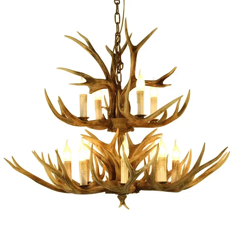 Antler Chandelier Lighting - Cottage Look