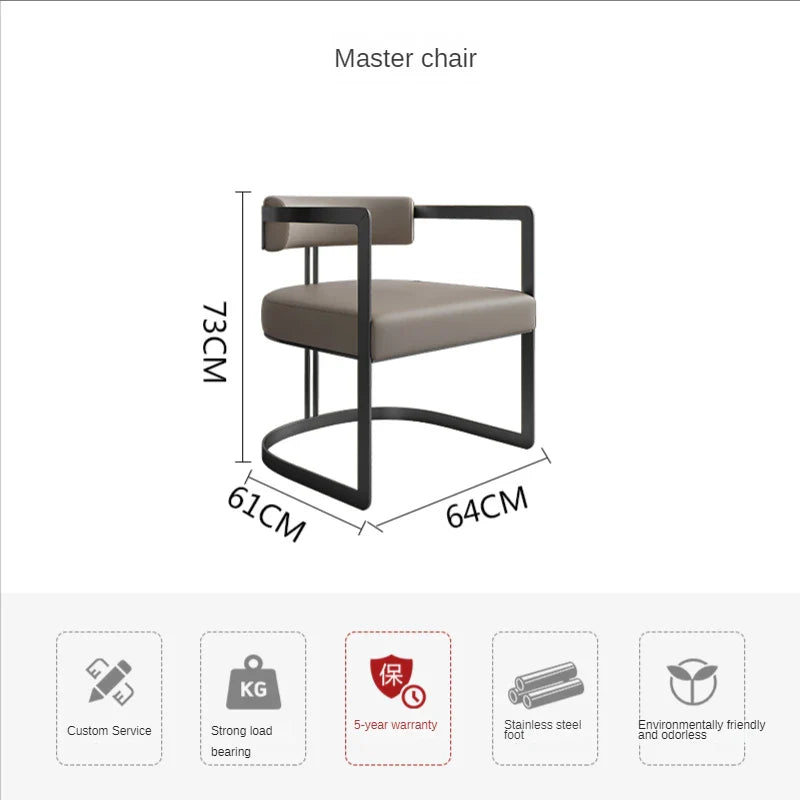 Chaise de salle à manger de luxe minimaliste italienne