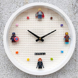 Orologio da parete Supereroe con mattoncini Lego