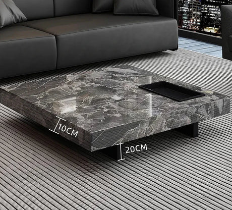 Marble Gloss Coffee Table-ChandeliersDecor