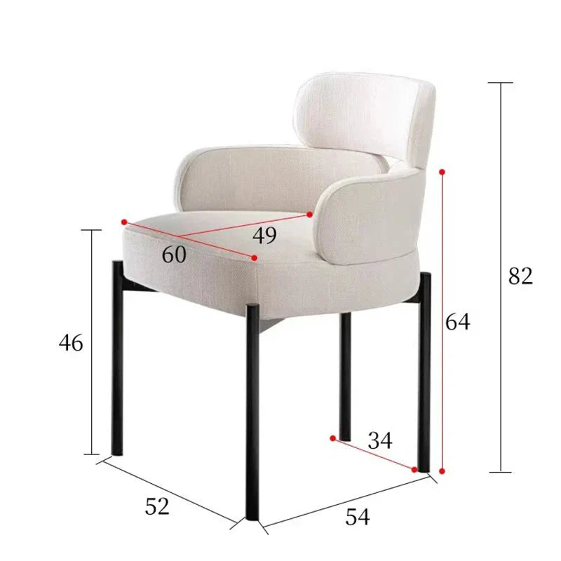 Boucle Minimalist Modern Dining Chair