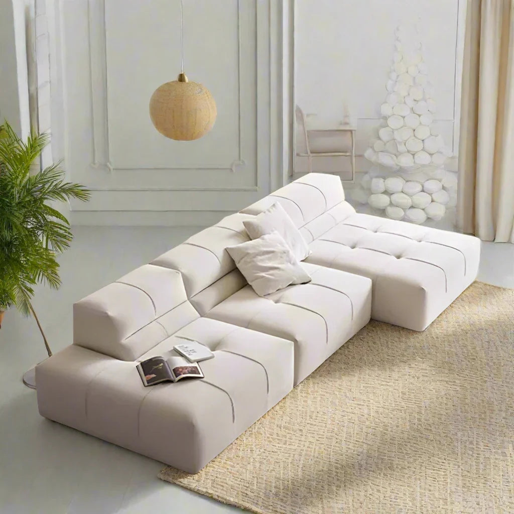 Luxury Sectional Minimalistic Corner Sofa Set - GraffitiWallArt