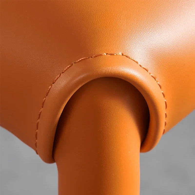 Italian Minimalist Saddle Leather Dining Chair