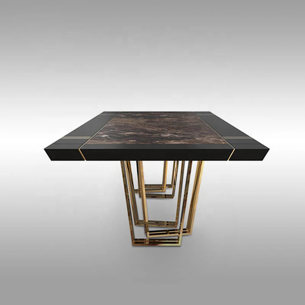 Table à manger de luxe en marbre bronze Mejam