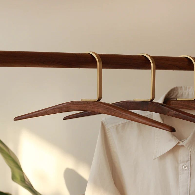 Solid Walnut Wood & Brass High-grade Hangers-GraffitiWallArt