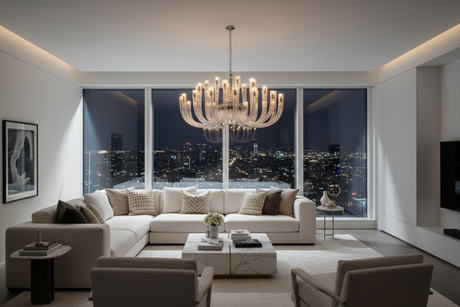 U Shaped Glass Italian Lustre Art Pendant Chandelier-ChandeliersDecor.com