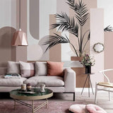 Abstract Leaves Wallpaper Mural: Transform Your Space-ChandeliersDecor.com