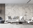 Abstract Lines Design - Leaves Wallpaper Murals-ChandeliersDecor.com