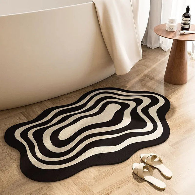 Abstract Ooze Rug: Contemporary Elegance for Stylish Comfort-ChandeliersDecor