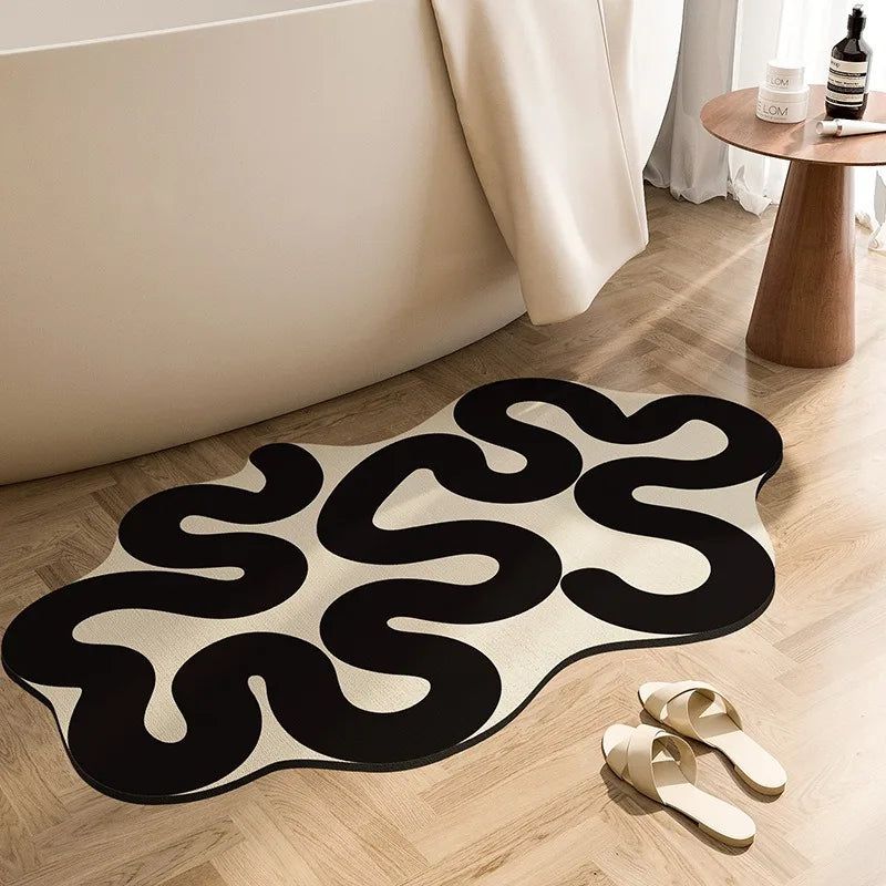 Abstract Ooze Rug: Contemporary Elegance for Stylish Comfort-ChandeliersDecor