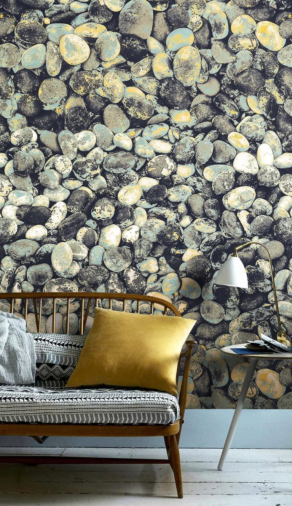 Abstract Pebbles Valley Wallpaper Mural-ChandeliersDecor.com
