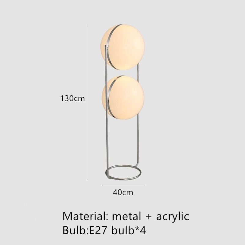 Acrylic Ball Floor Lamp - Illuminating Home Décor-ChandeliersDecor