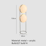 Acrylic Ball Floor Lamp - Illuminating Home Décor-ChandeliersDecor