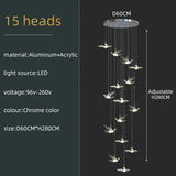 Acrylic Glass Birds Chandelier - Exquisite Lighting Solution-ChandeliersDecor