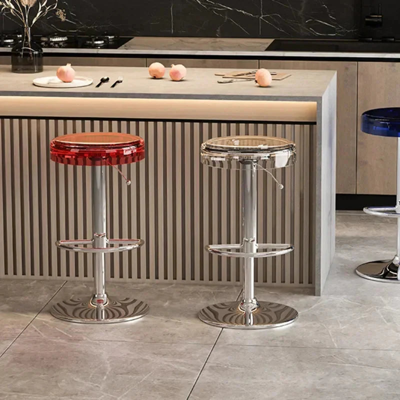 Acrylic High-End Kitchen Island Counter bar Stool-GraffitiWallArt