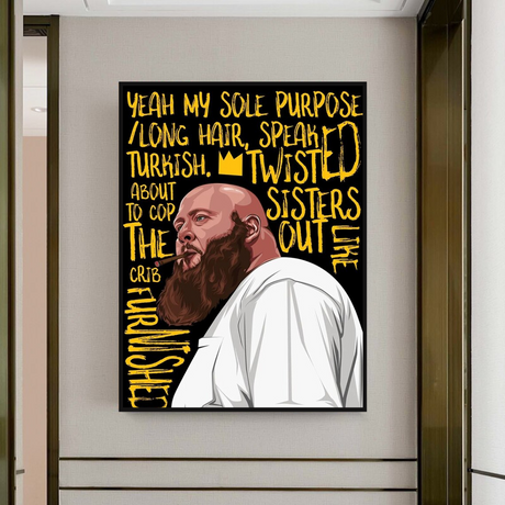 Action Bronson Singer Rapper Canvas Wall Art-ChandeliersDecor