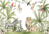 Active Jungle Buddies Wallpaper: Vibrant Décor for Kids-ChandeliersDecor