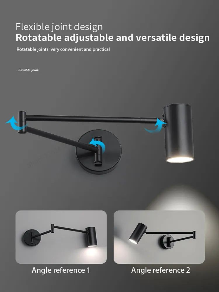 Adjustable Wall Lamp - Swivel Arm Design-ChandeliersDecor