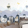 Air Balloons over Mountains - Kids Room Wallpaper-ChandeliersDecor.com